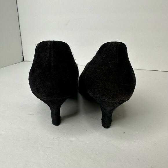 Stephane Kelian Paris Womens size 6.5 Vintage Suede Pumps Black 18553 Witchy - Picture 4 of 13